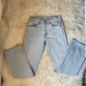 True vintage | rare Levi's 517 orange tab high waisted light washed bootcut jean